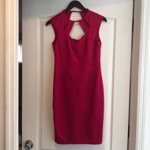 Cache hot pink cutout dress